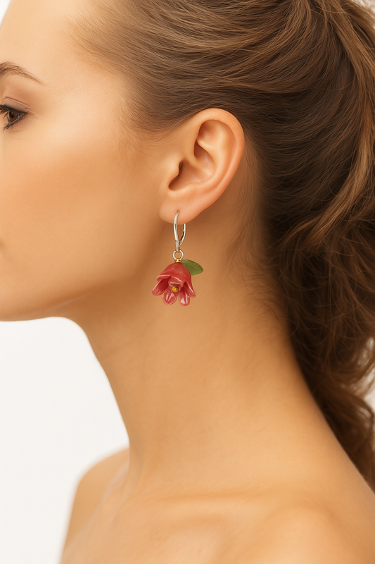 Feenlaterne Feenlicht Ohrringe rot