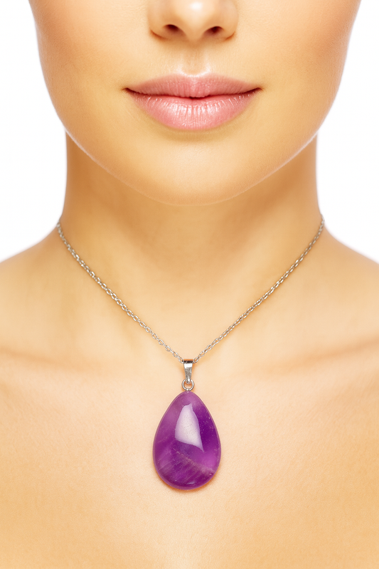 Amethyst Tropfen Anhänger