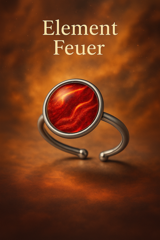 Ringe der Elemente – Silberne Element-Ringe Feuer · Wasser · Erde · Luft | Mystischer Schmuck mit Bedeutung | Energie & Naturverbundenheit