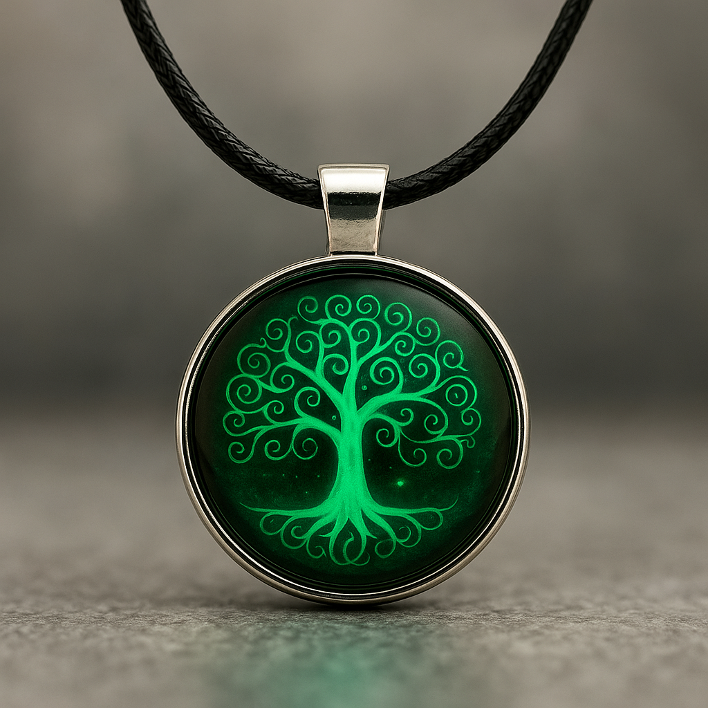 Wicca Ketten mit 7 mystischen Motiven – Pentagramm, Dreifachmond, Lebensbaum, Sonne & Mond, Kristallkugel, Vollmondphasen & Yule – Spiritueller Schmuck für Hexen & Esoterik