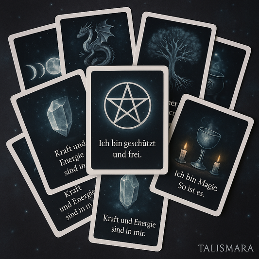 🌙 Wicca Affirmationskarten – 25 Magische Karten im A6-Format (Digital Download)