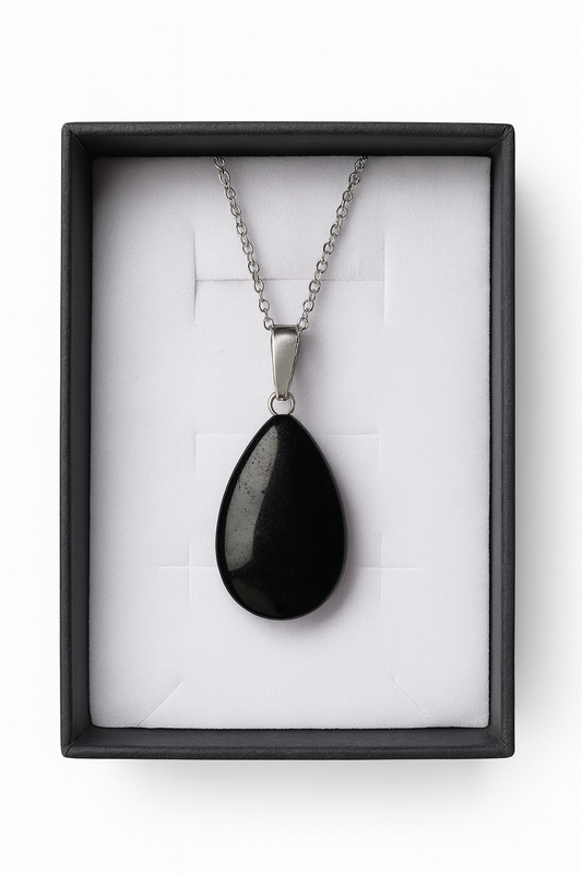 Obsidian Tropfen Anhänger