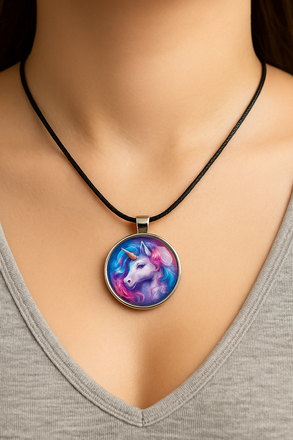🌟 Mystische Anhänger Halsketten – Phönix, Drache, Fee, Einhorn, Katze & Feenmotiv 🌙