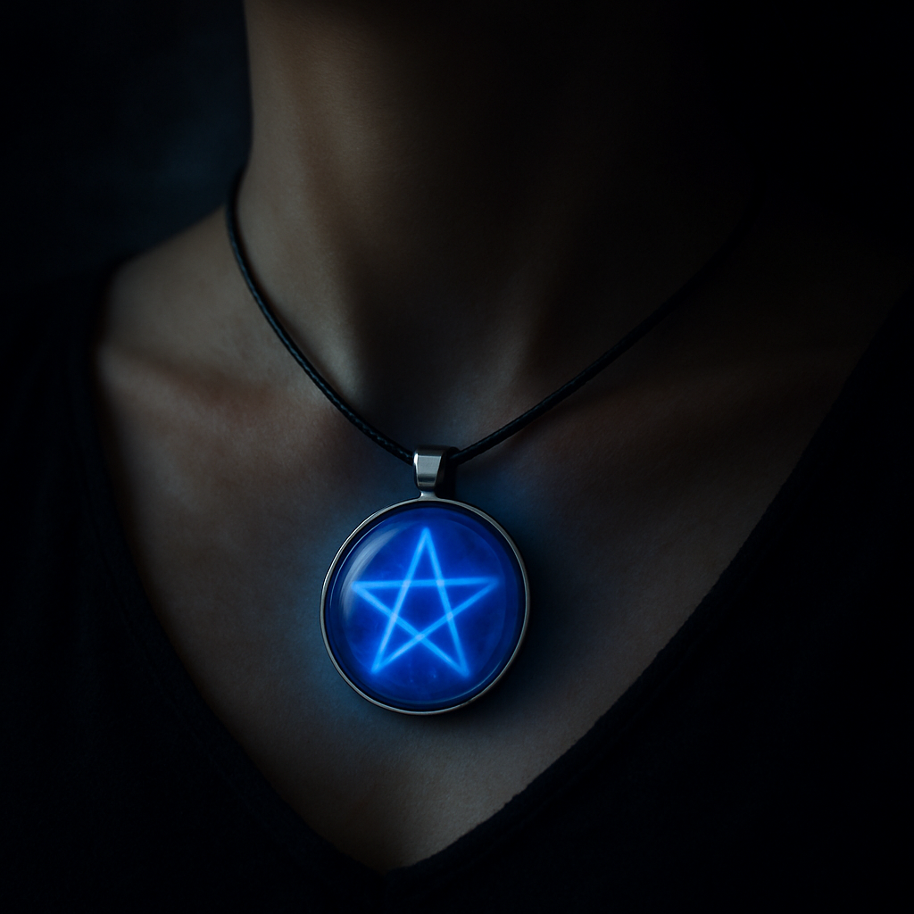 Wicca Ketten mit 7 mystischen Motiven – Pentagramm, Dreifachmond, Lebensbaum, Sonne & Mond, Kristallkugel, Vollmondphasen & Yule – Spiritueller Schmuck für Hexen & Esoterik